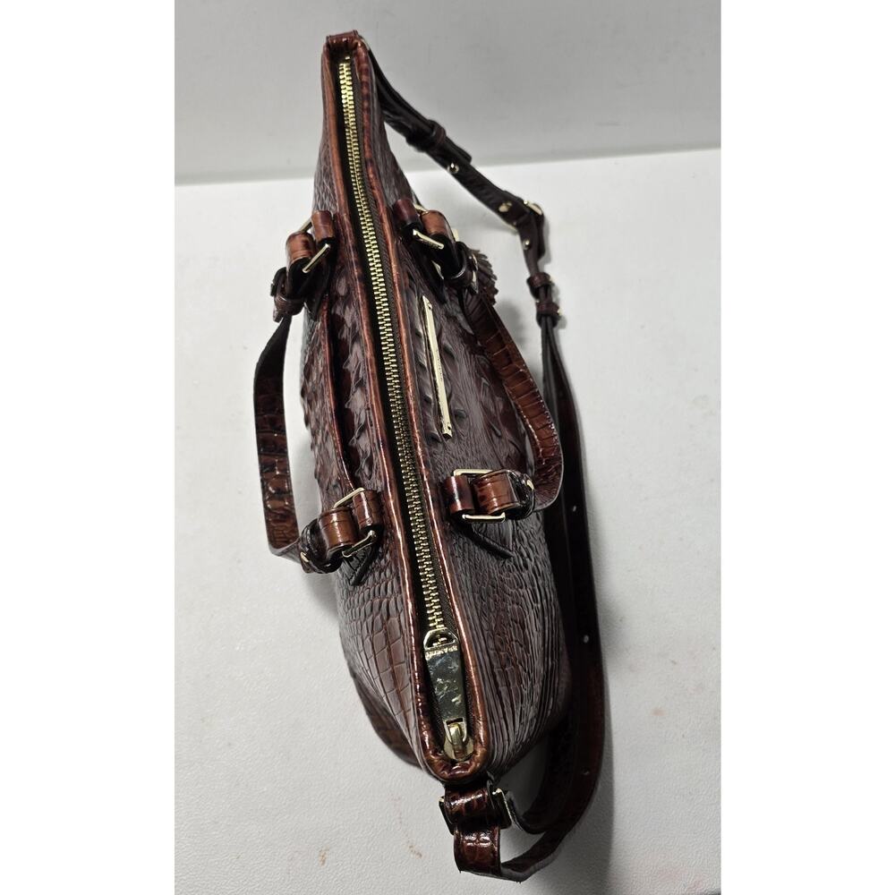 Brahmin Asher Satchel Pecan Melbourns Leather Tote Crossbody Bag Medium - Picture 4 of 16